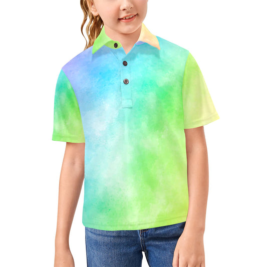 Multi-Colored Big Girls' Polo Shirt