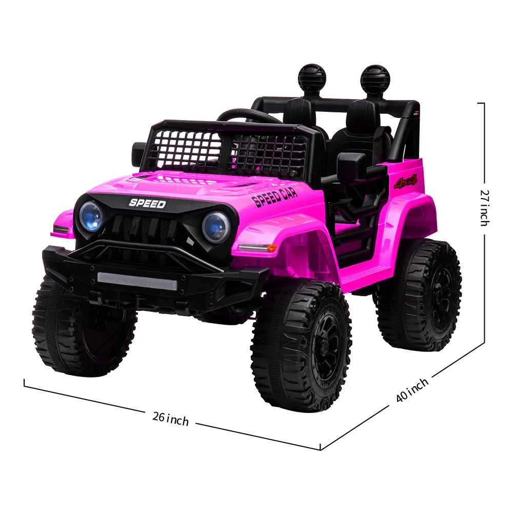 12V Battery Powered Ride On Car Kids Electric Jeep With 3 Speeds