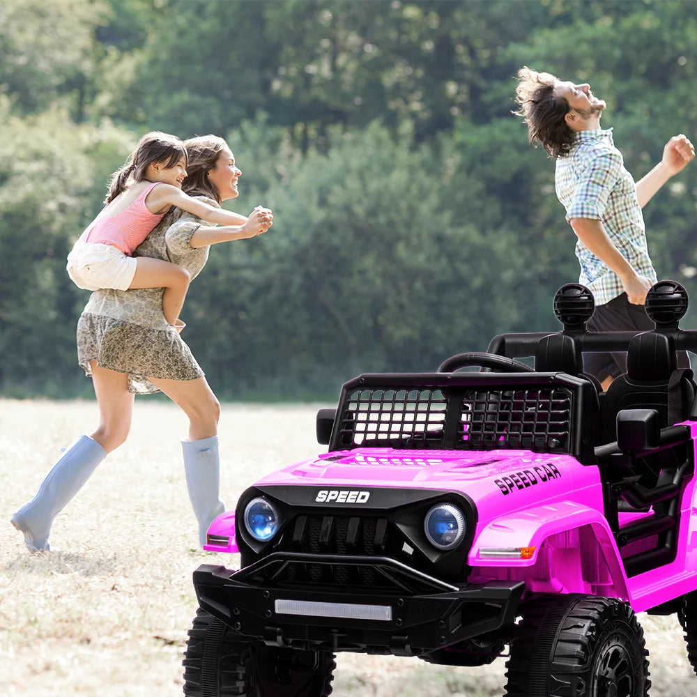 12V Battery Powered Ride On Car Kids Electric Jeep With 3 Speeds