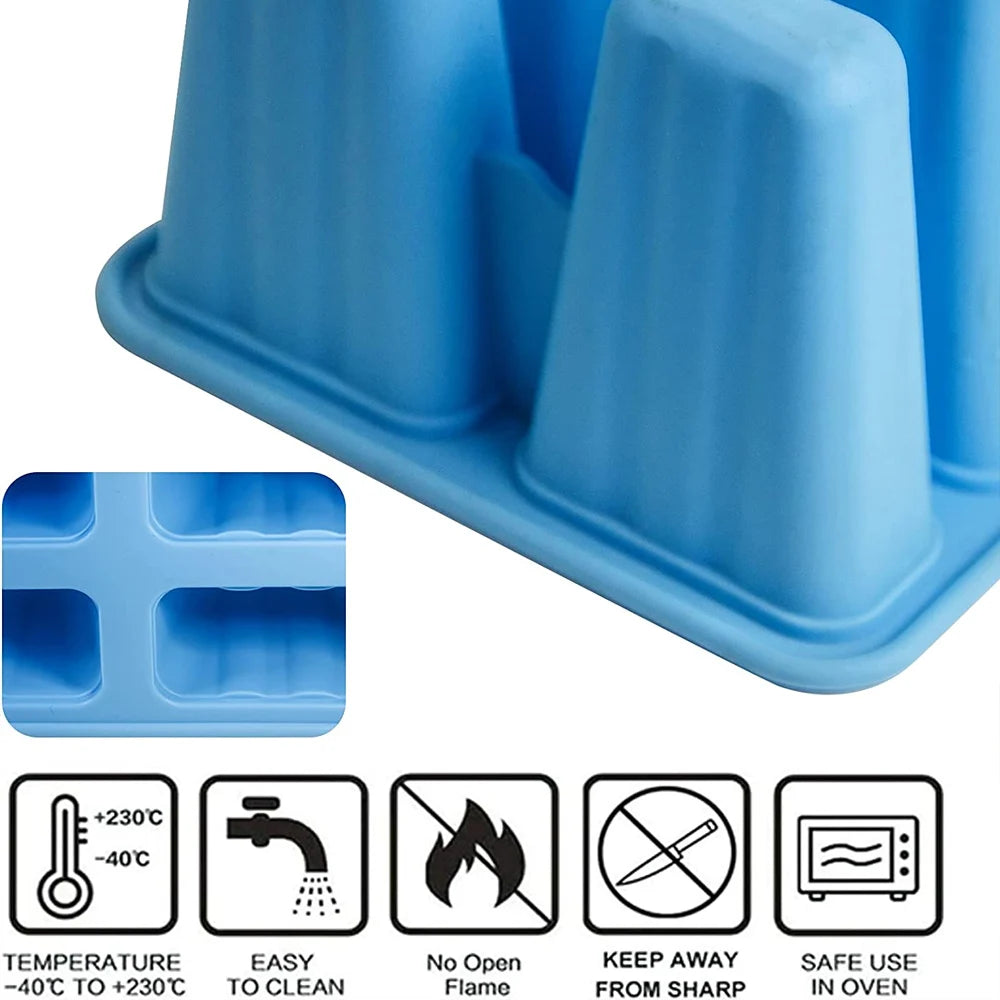 4/ 6 Silicone Popsicle Mold with Handle