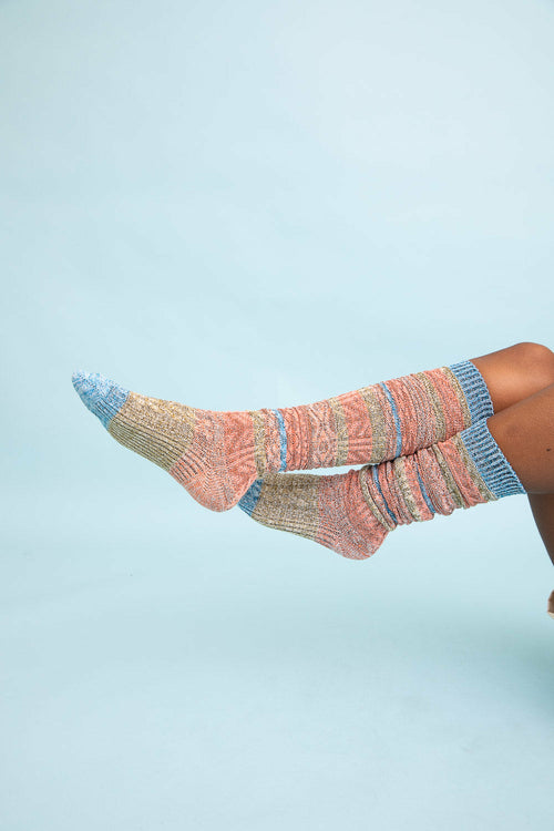 Boho Stripe Boot Socks