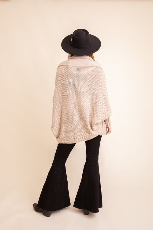 Cozy Chic Bat Wing Bliss Knit Cardigan