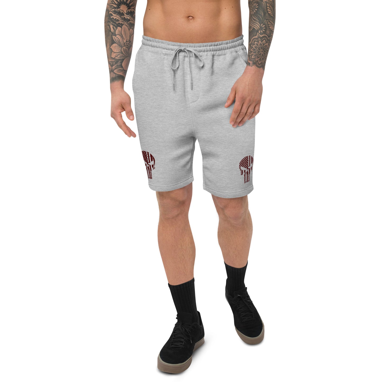 The Punisher (Embroidery)  Men's fleece shorts