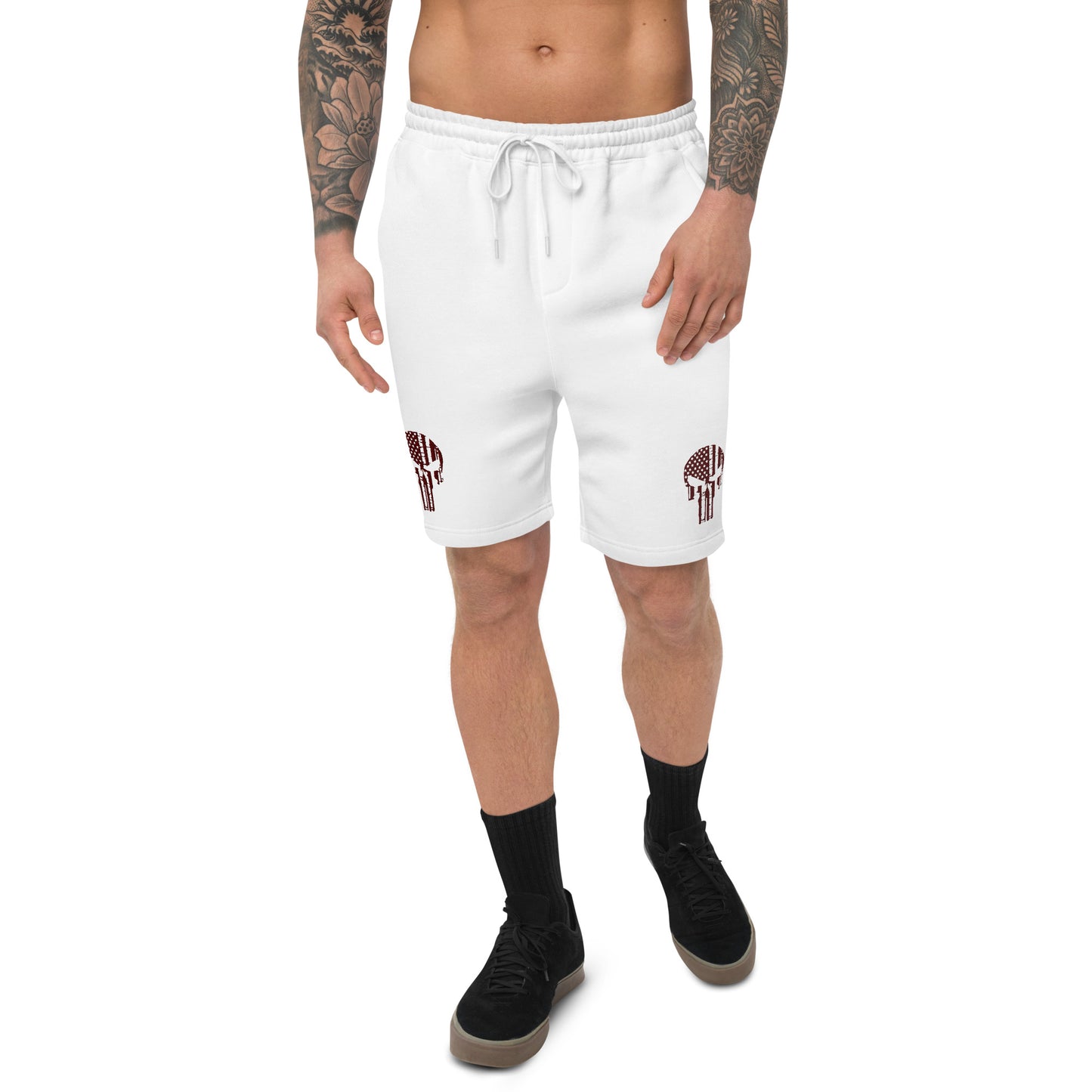 The Punisher (Embroidery)  Men's fleece shorts