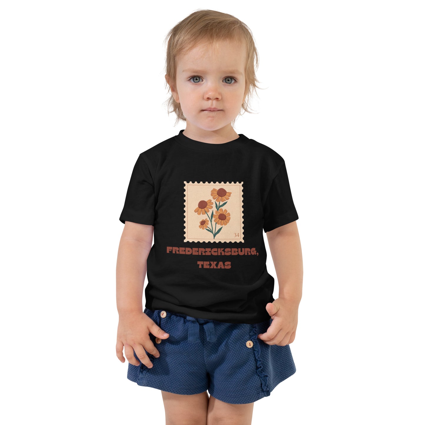 Sunflower Stamp Toddler Short Sleeve Tee