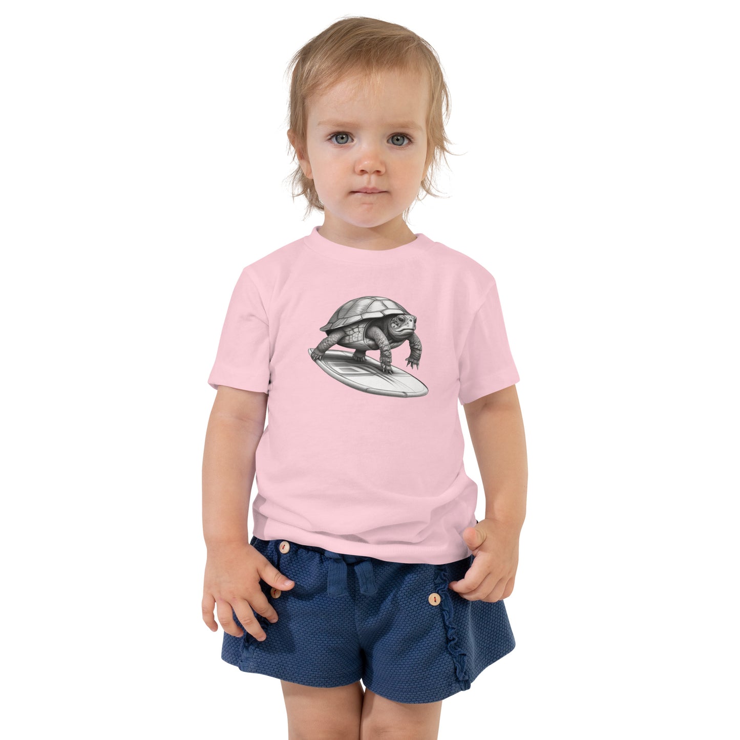 Turtle Surfing Toddler Short Sleeve Tee