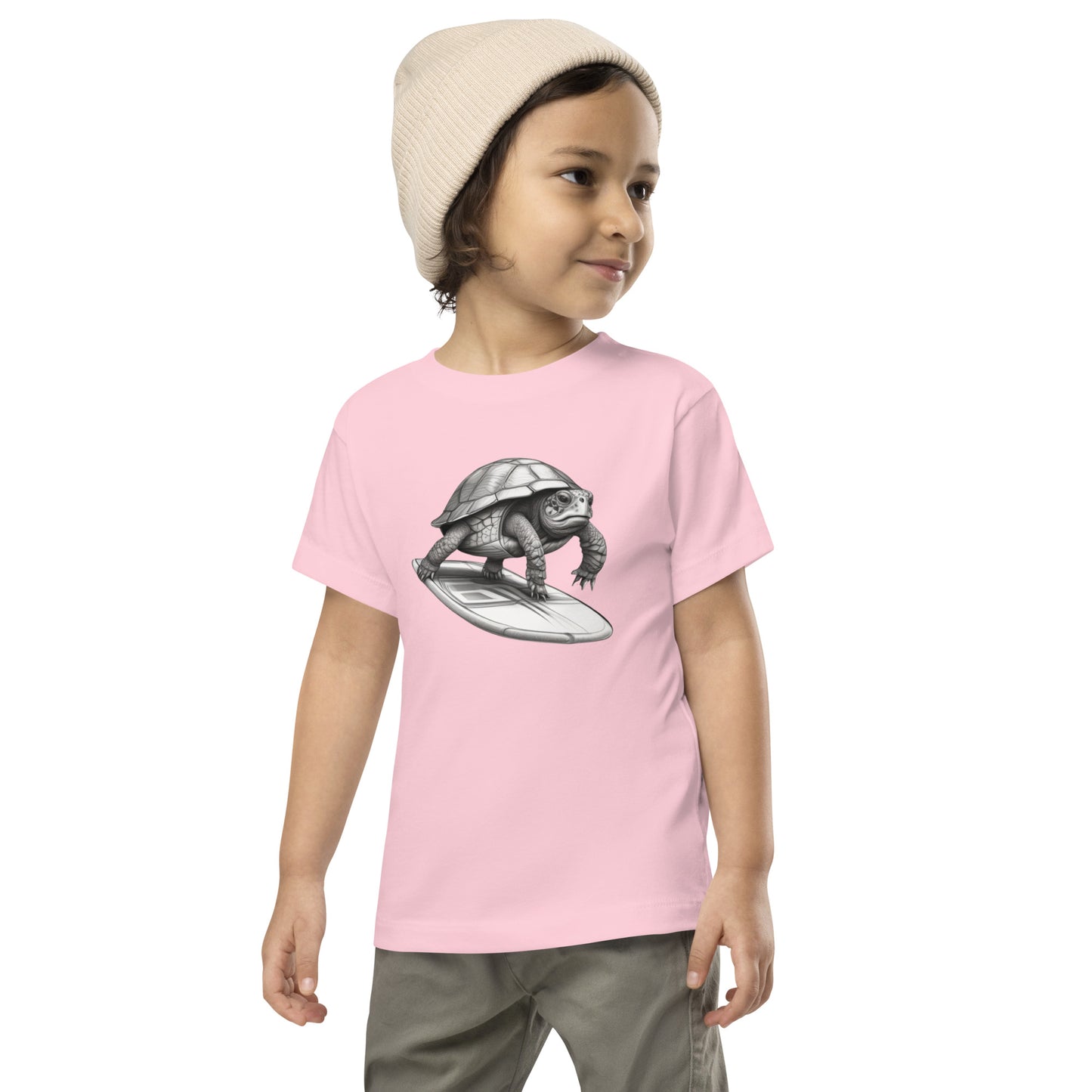 Turtle Surfing Toddler Short Sleeve Tee