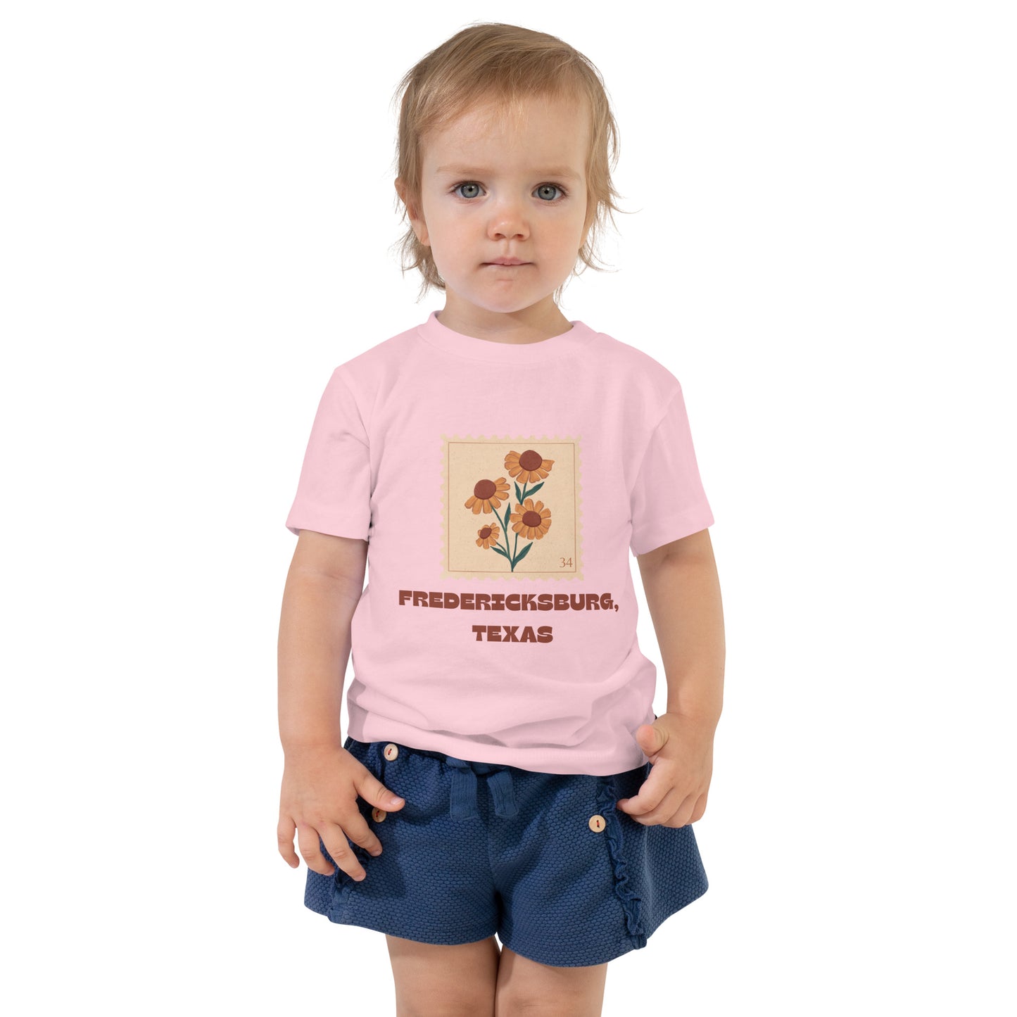 Sunflower Stamp Toddler Short Sleeve Tee