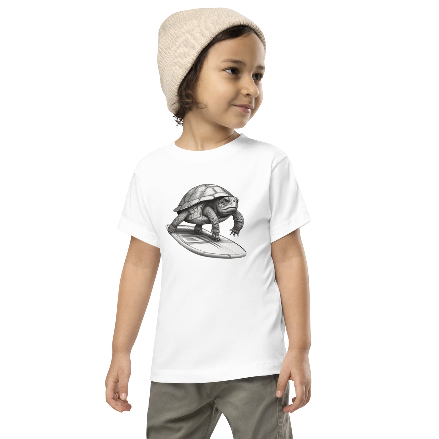 Turtle Surfing Toddler Short Sleeve Tee