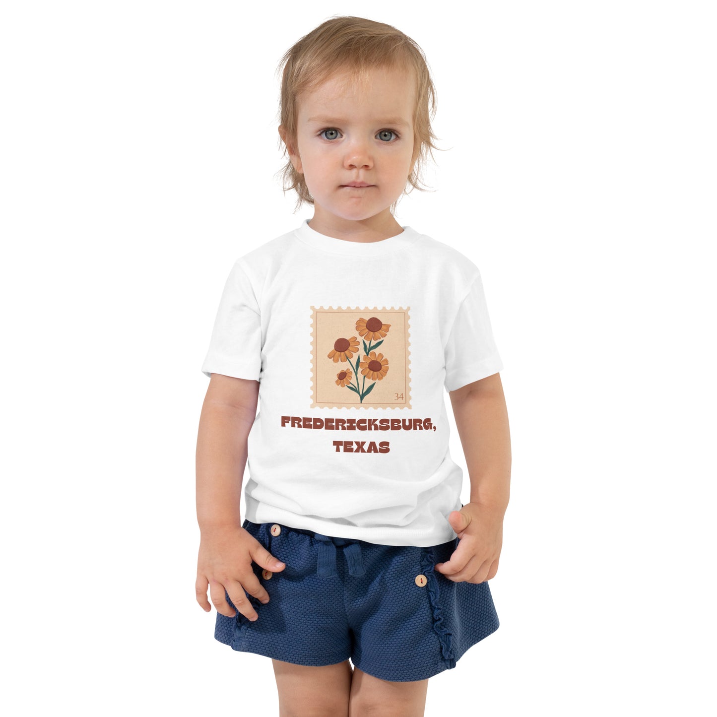 Sunflower Stamp Toddler Short Sleeve Tee