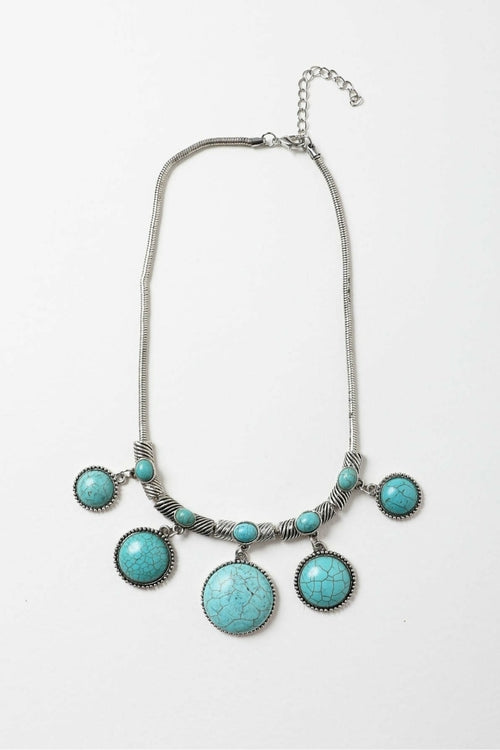 Turquoise Charm Link Necklace